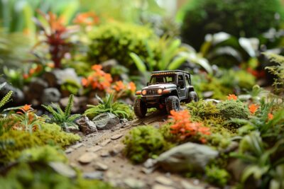 Quels sont les conseils pour créer un diorama réaliste mettant en scène des modèles réduits de véhicules ?
