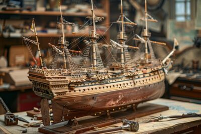 Quels sont les défis particuliers rencontrés lors de la construction de maquettes de navires historiques ?